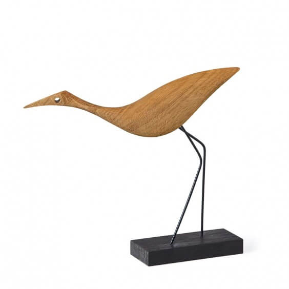 Beak Bird Low Heron statuetta in legno Warm Nordic - Agof Store