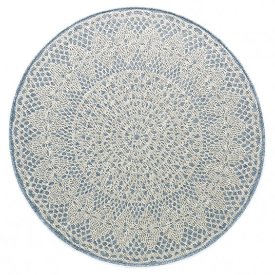 AFK Living Crochet Round Grey Außenteppich - Agof Store