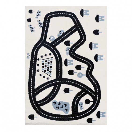 Race Track Blue tappeto per bambini AFK Living - Agof Store