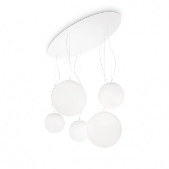 Ideal Lux Mapa Bianco 5 pendant lamp - Agof Store